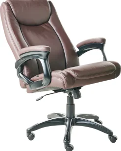 Poltrona da scrivania GRACEFUL Pelle sintetica Marrone scuro