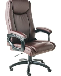 Poltrona da scrivania GRACEFUL Pelle sintetica Marrone scuro