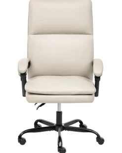 Poltrona da scrivania SERENE Pelle sintetica Beige chiaro