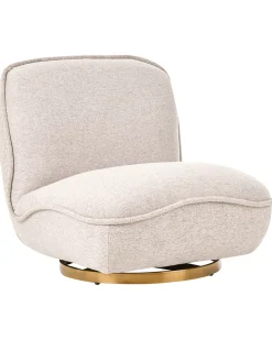 Poltrona girevole MUREN Tessuto Beige