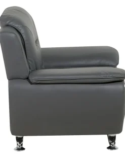 Poltrona LEIRA II Pelle sintetica Grigio