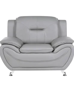 Poltrona LEIRA Pelle sintetica Grigio