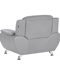 Poltrona LEIRA Pelle sintetica Grigio