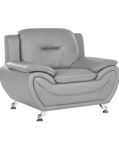 Poltrona LEIRA Pelle sintetica Grigio