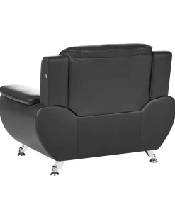 Poltrona LEIRA Pelle sintetica Nero