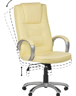 Poltrona massaggiante Con riscaldatore GRANDEUR Pelle sintetica Beige