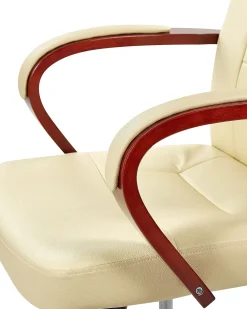 Poltrona massaggiante DIAMOND Con riscaldatore Pelle naturale Beige