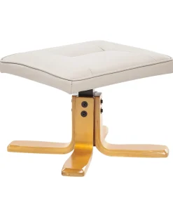 Poltrona massaggiante RELAXPRO con poggiapiedi Pelle sintetica Beige chiaro