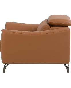 Poltrona NARWIK Pelle naturale Marrone