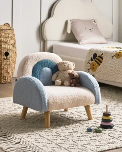 Poltrona per Bambini Arcobaleno OMBO Bouclé Azzurro