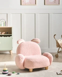 Poltrona per Bambini Coniglio KANNA Bouclé Rosa pastello