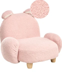 Poltrona per Bambini Coniglio KANNA Bouclé Rosa pastello
