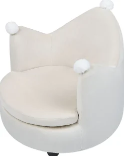 Poltrona per Bambini Corona VEGA Velluto Beige chiaro