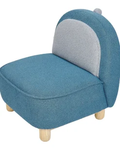 Poltrona per Bambini Dinosauro FABORG Tessuto Blu