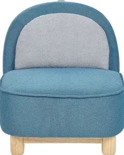 Poltrona per Bambini Dinosauro FABORG Tessuto Blu