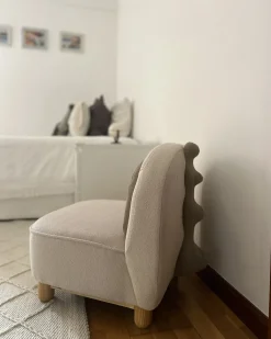 Poltrona per Bambini Dinosauro FABORG Tessuto Beige chiaro