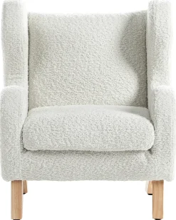 Poltrona per Bambini FARUM Bouclé Bianco sporco