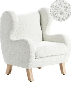 Poltrona per Bambini FARUM Bouclé Bianco sporco