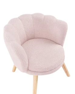 Poltrona per Bambini HALBY Bouclé Rosa pastello