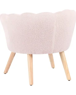 Poltrona per Bambini HALBY Bouclé Rosa pastello