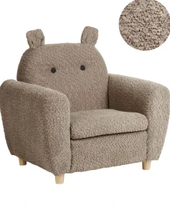 Poltrona per Bambini Ippopotamo MARIBO Bouclé Marrone