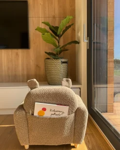 Poltrona per Bambini Ippopotamo MARIBO Bouclé Marrone