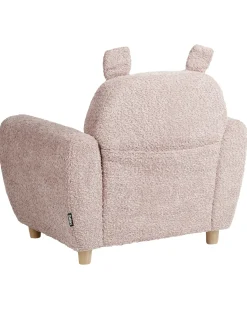 Poltrona per Bambini Ippopotamo MARIBO Bouclé Rosa pastello
