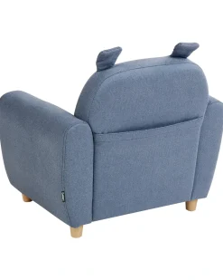 Poltrona per Bambini Ippopotamo MARIBO Tessuto Blu