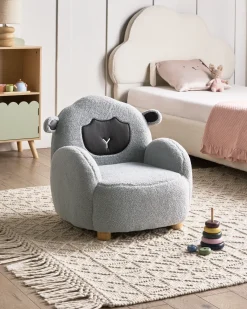 Poltrona per Bambini Pecora ULA Bouclé Grigio