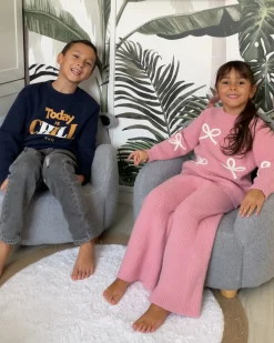 Poltrona per Bambini Pecora ULA Bouclé Grigio