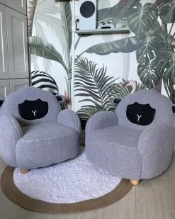 Poltrona per Bambini Pecora ULA Bouclé Grigio