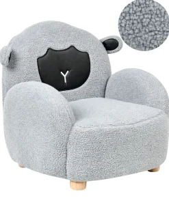 Poltrona per Bambini Pecora ULA Bouclé Grigio