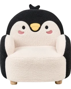 Poltrona per Bambini Pinguino FYN Bouclé Nero