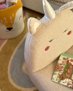 Poltrona per Bambini Unicorno LULEA Bouclé Beige chiaro