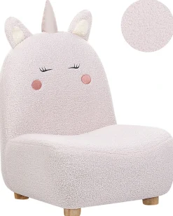 Poltrona per Bambini Unicorno LULEA Bouclé Rosa pastello