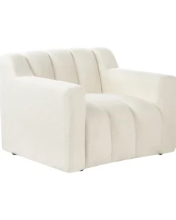 Poltrona AGERUP Bouclé Bianco sporco