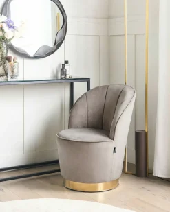 Poltrona ALBY Velluto Beige chiaro