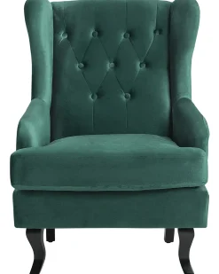 Poltrona ALTA Velluto Verde scuro