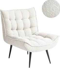 Poltrona ALVESTA Bouclé Bianco