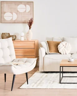 Poltrona ALVESTA Tessuto Beige chiaro