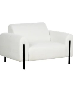 Poltrona ASKIM Bouclé Bianco
