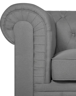 Poltrona CHESTERFIELD Tessuto Grigio chiaro