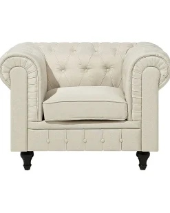 Poltrona CHESTERFIELD Tessuto Beige