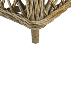 Poltrona da giardino RIBOLLA con poggiapiedi Rattan Naturale