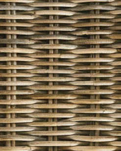 Poltrona da giardino RIBOLLA con poggiapiedi Rattan Naturale