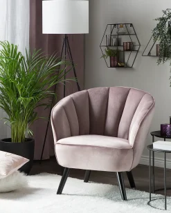 Poltrona DALA Velluto Rosa