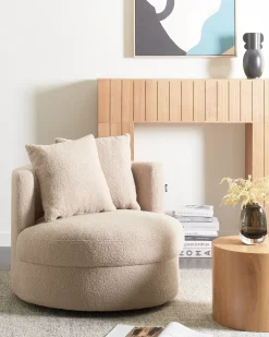 Poltrona DALBY Bouclé Beige