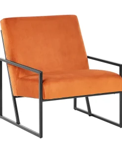 Poltrona DELARY Velluto Arancione