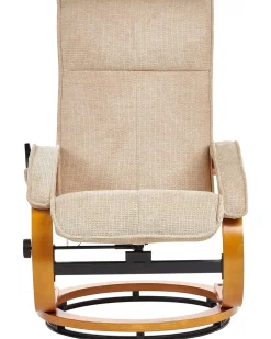 Poltrona massaggiante HERO con poggiapiedi Tessuto Beige