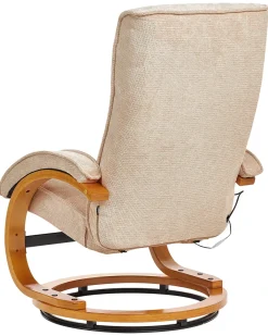 Poltrona massaggiante HERO con poggiapiedi Tessuto Beige